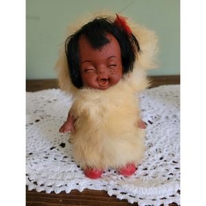 Vintage Regal Canadian Inuit Rubber Face doll Handmade Clothes